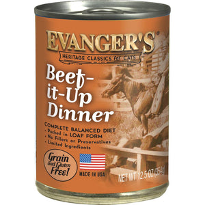Evanger's Heritage Classics Beef It Up Dinner Wet Cat Food Can