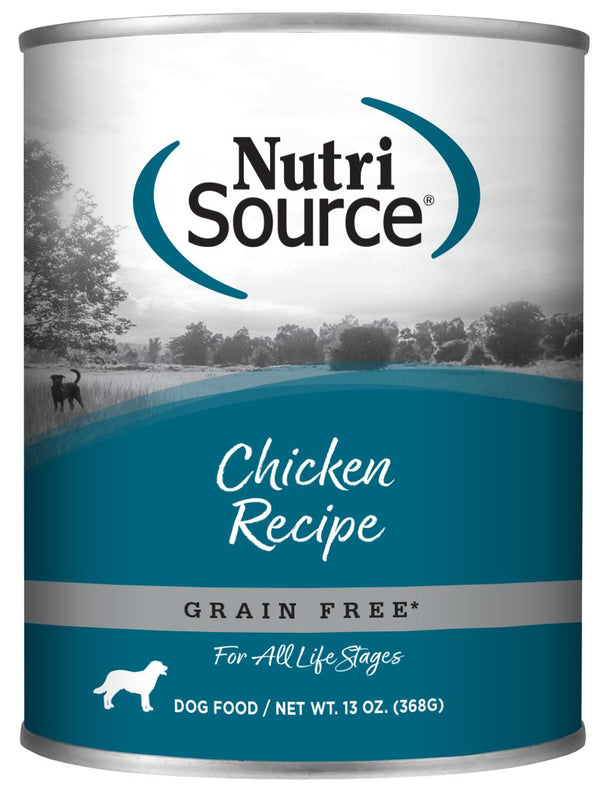 NutriSource Grain Free Chicken Formula Canned Dog Food
