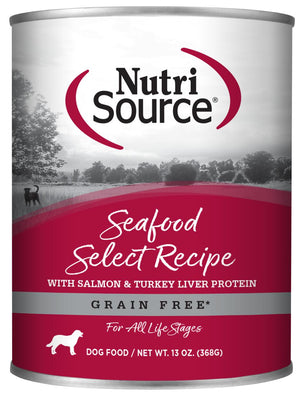 Nourriture en conserve pour chiens NutriSource Formule de fruits de mer sans grains