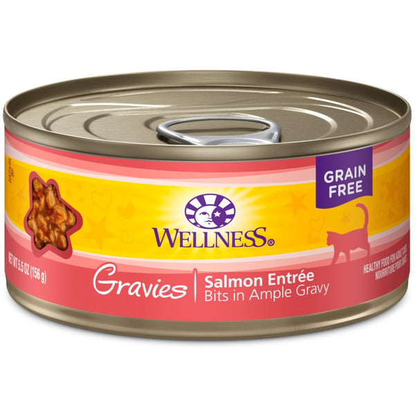 Wellness Complete Health Grain-Free Gravies Salmon Entree Wet Cat Food Cans