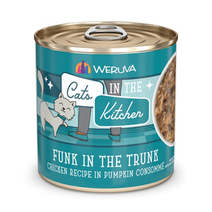 Cats in the Kitchen Funk in the Trunk Chicken Recipe in Pumpkin Consomme Wet Cat Food Can