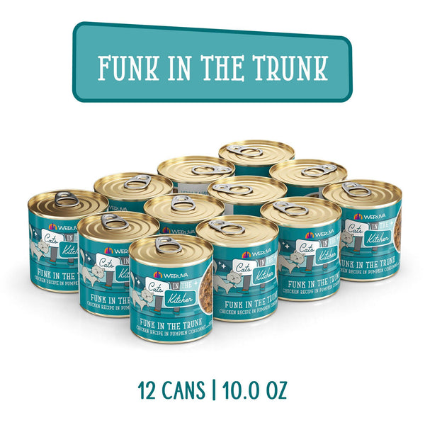 Cats in the Kitchen Funk in the Trunk Chicken Recipe in Pumpkin Consomme Wet Cat Food Can