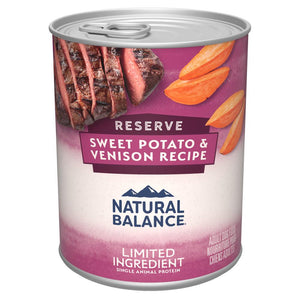 Natural Balance Limited Ingredient Reserve Sweet Potato & Venison Recipe Wet Dog Food Can