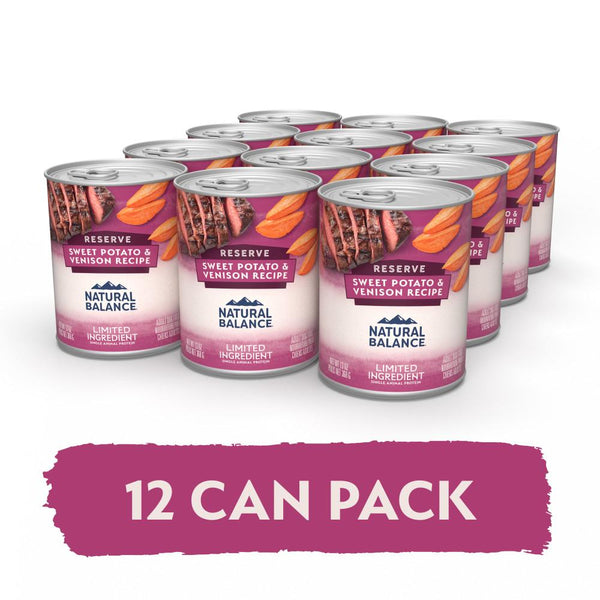 Natural Balance Limited Ingredient Reserve Sweet Potato & Venison Recipe Wet Dog Food Can