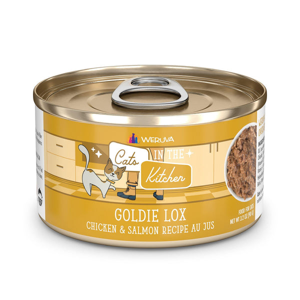 Cats in the Kitchen Goldie Lox Chicken & Salmon Recipe Au Jus Wet Cat Food Can