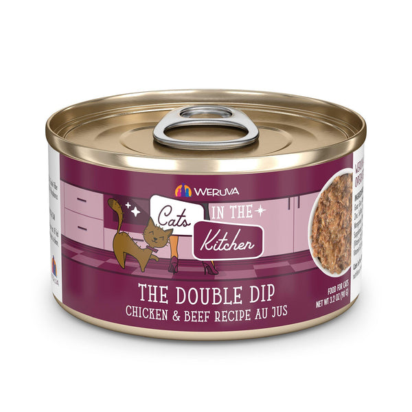 Cats in the Kitchen The Double Dip Chicken & Beef Recipe Au Jus Wet Cat Food Can