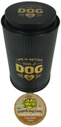 Snicky Snaks USDA Certified Organic Peanut Butter Cookie Dog Treats in Decorative Tin