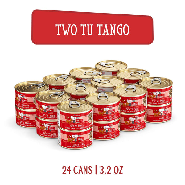 Cats in the Kitchen Two Tu Tango Sardine, Tuna & Turkey Recipe Au Jus Wet Cat Food Can
