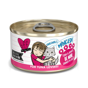 BFF MINCED Tuna & Bonito Be Mine Dinner in Gelee Wet Cat Food Can
