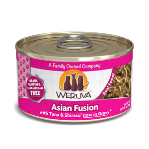 Weruva Classic Cat Asian Fusion with Tuna & Shirasu in Gravy Wet Cat Food Can