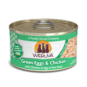Weruva Classic Cat Green Eggs & Chicken with Chicken & Egg in Pea Soup Wet Cat Food Can