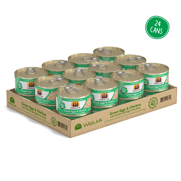 Weruva Classic Cat Green Eggs & Chicken with Chicken & Egg in Pea Soup Wet Cat Food Can