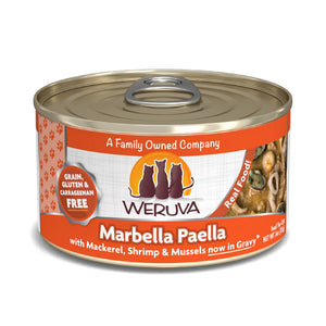 Weruva Classic Cat Marbella Paella with Mackerel, Shrimp & Mussels in Gravy Wet Cat Food Can