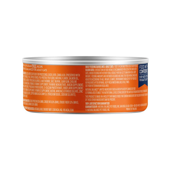 Natural Balance Limited Ingredient Reserve Duck & Green Pea Wet Cat Food Can
