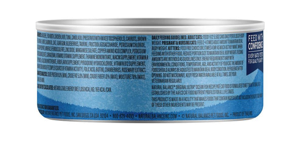 Natural Balance Original Ultra Ocean Fish Recipe Wet Cat Food Can
