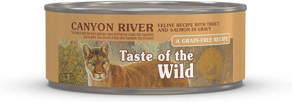 Taste of the Wild Canyon River with Trout & Salmon in Gravy Grain-Free Wet Cat Food Can