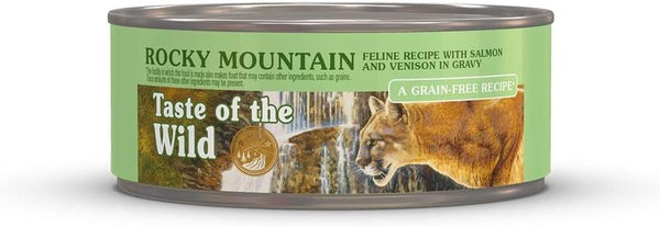 Taste of the Wild Rocky Mountain Salmon & Venison in Gravy Grain-Free Wet Cat Food Can