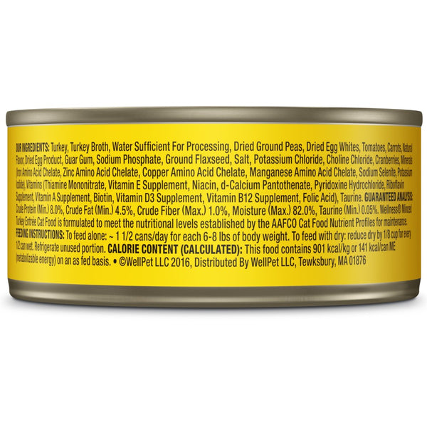 Wellness Complete Health Grain-Free Minced Turkey Entree Wet Cat Food Cans