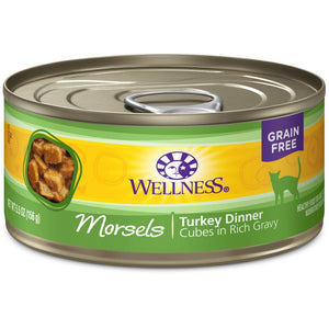 Wellness Complete Health Grain-Free Morsels Turkey Dinner Wet Cat Food Cans