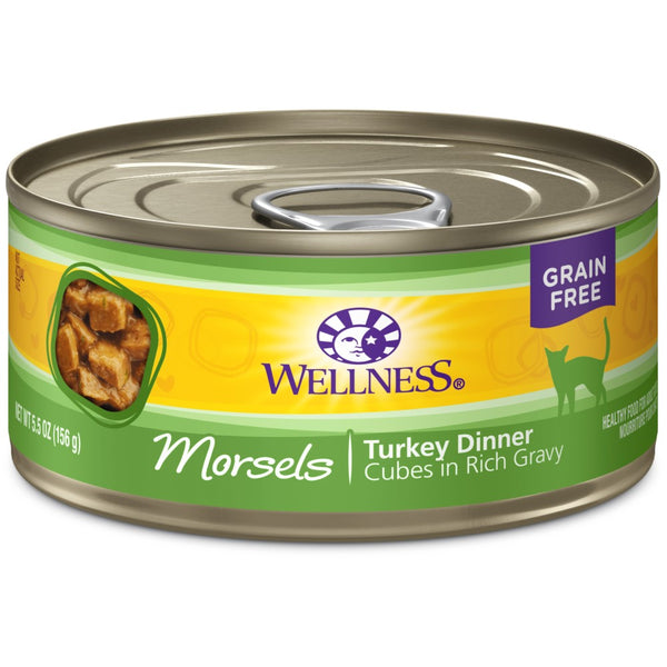 Wellness Complete Health Grain-Free Morsels Turkey Dinner Wet Cat Food Cans