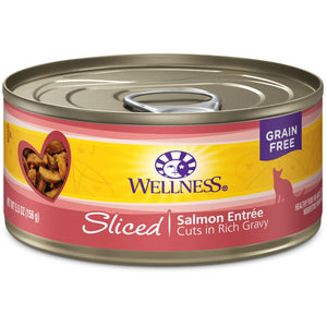 Wellness Complete Health Sliced Salmon Entree Wet Cat Food Cans
