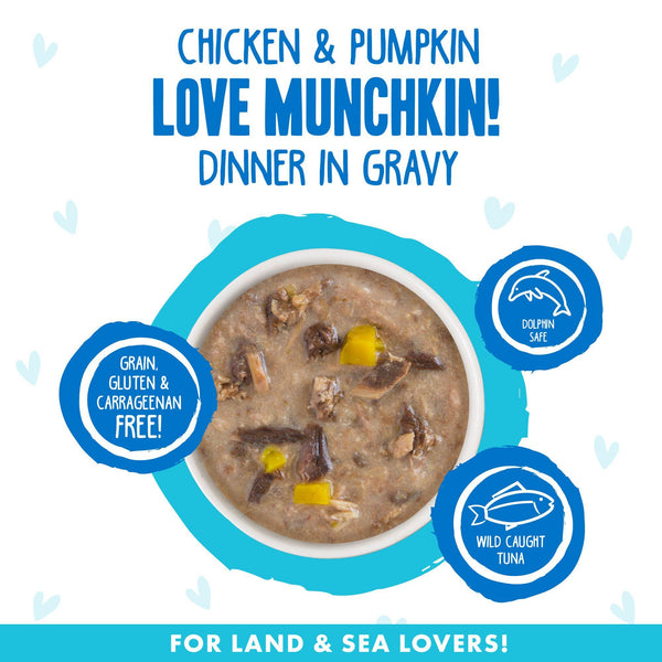 BFF OMG GRAVY Chicken & Pumpkin Love Munchkin! Dinner in Gravy Wet Cat Food Can
