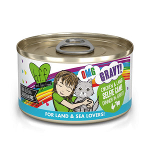 BFF OMG GRAVY Chicken & Lamb Selfie Cam! Dinner in Gravy Wet Cat Food Can