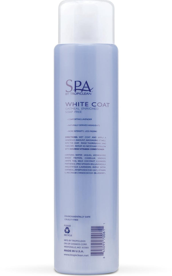 SPA by Tropiclean Lavish White Coat Shampooing pour animaux de compagnie, 16 oz