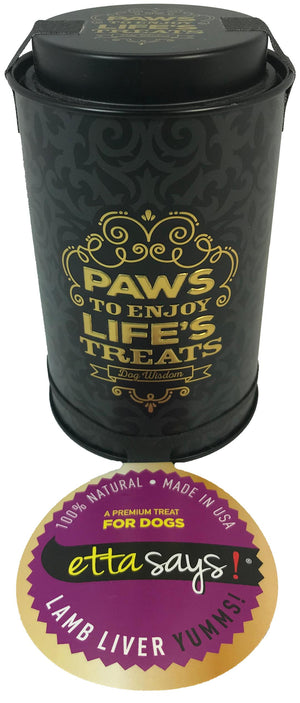 Etta Says! Lamb Liver Yumms Freeze-Dried Dog Treats, 1.6-oz Gift Tin