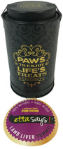 Etta dit! Gâteries pour chiens lyophilisées au foie d'agneau Yumms, boîte cadeau de 1,6 oz