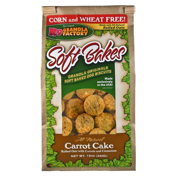 K9 Granola Factory Soft Bakes Recette Gâteau aux Carottes Friandises pour chiens, 12-oz