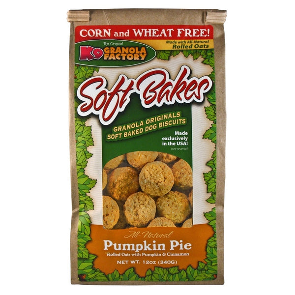 K9 Granola Factory Soft Bakes Pumpkin Pie Recipe Dog Treats, 12-oz