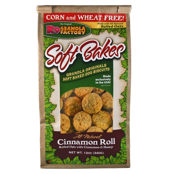 K9 Granola Factory Soft Bakes Cinnamon Roll Dog Treats, 12-oz