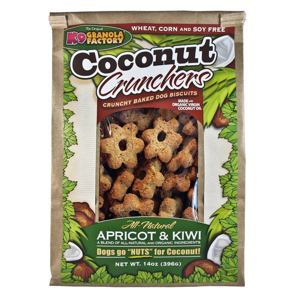 K9 Granola Factory Coconut Crunchers Apricot and Kiwi Dog Treats, 14-oz