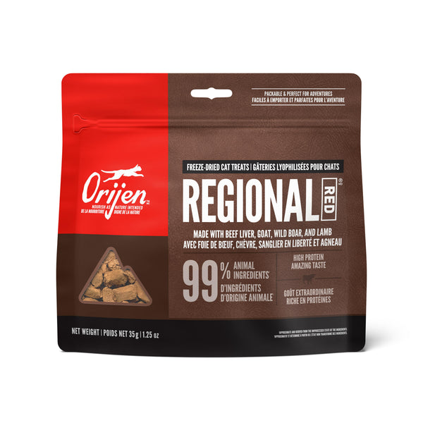 ORIJEN Regional Red Grain-Free Freeze-Dried Cat Treats, 1.25-oz