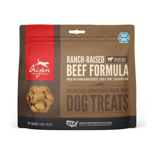 ORIJEN Ranch-Raised Beef Grain-Free Freeze-Dried Dog Treats