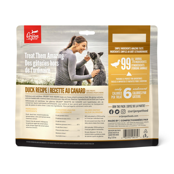 ORIJEN Free-Run Duck Grain-Free Freeze-Dried Dog Treats