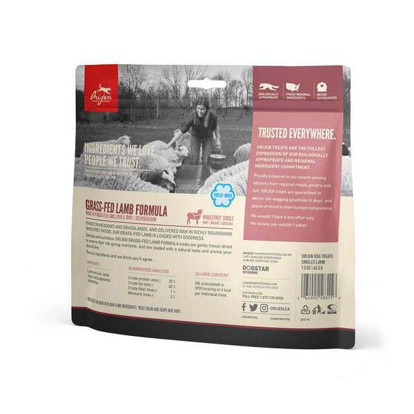 ORIJEN Grass-Fed Lamb Grain-Free Freeze-Dried Dog Treats