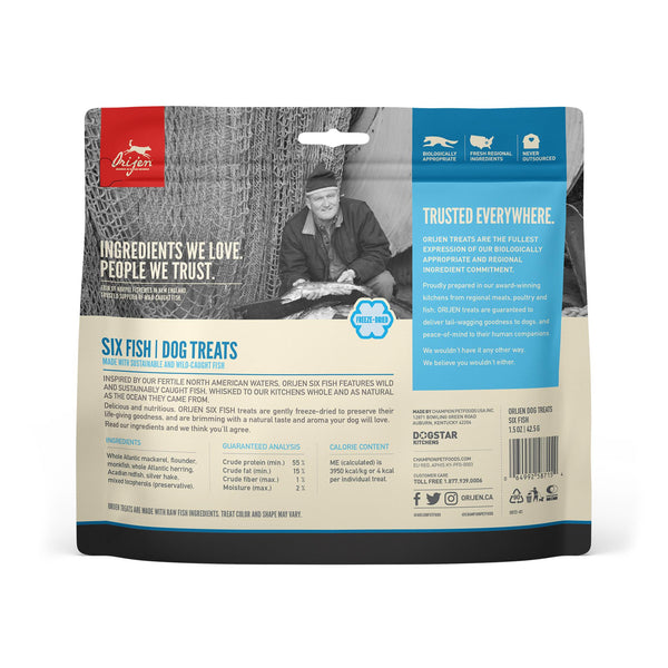 ORIJEN Six Fish Grain-Free Freeze-Dried Dog Treats