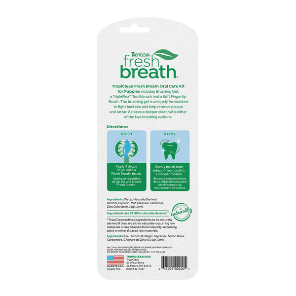 Tropiclean Fresh Breath Oral Care Kit for Puppies, 2-oz