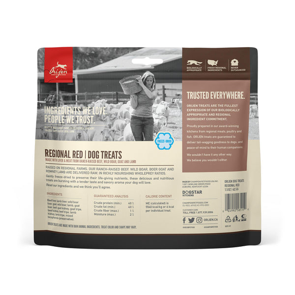 ORIJEN Regional Red Grain-Free Freeze-Dried Dog Treats