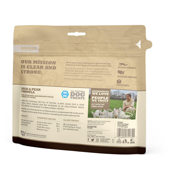 ACANA Singles Duck & Pear Grain-Free Freeze-Dried Dog Treats