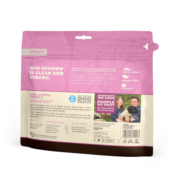 ACANA Singles Lamb & Apple Grain-Free Freeze-Dried Dog Treats