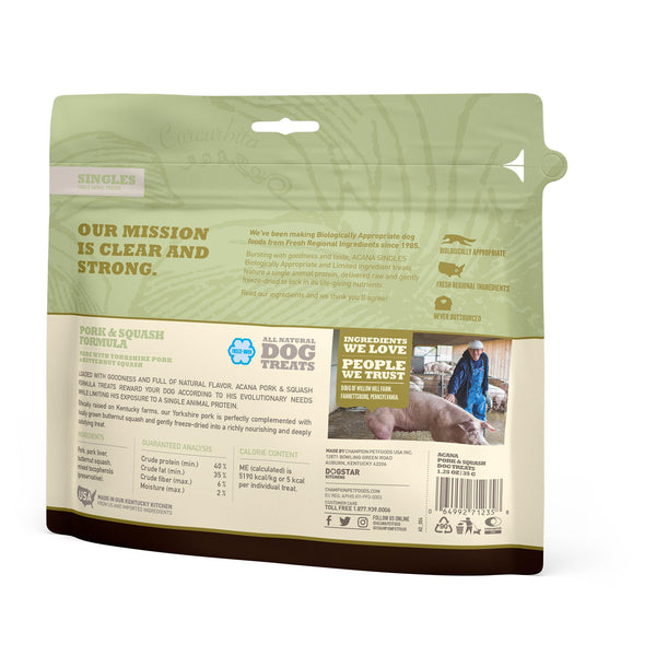ACANA Singles Pork & Squash Grain-Free Freeze-Dried Dog Treats