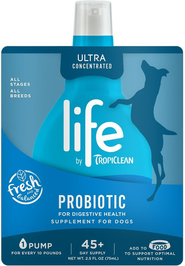 Tropiclean Life ProBiotic Dog Supplement, 2.5-oz pouch