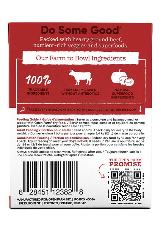 Open Farm Rustic Stew Grass-Fed Beef Recipe Wet Dog Food