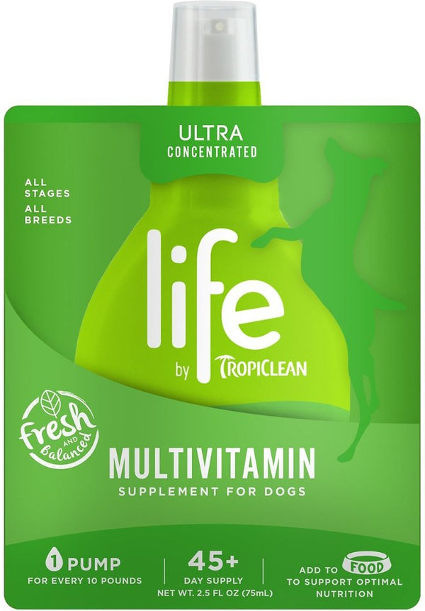 Tropiclean Life MultiVitamin Dog Supplement, 2.5-oz pouch