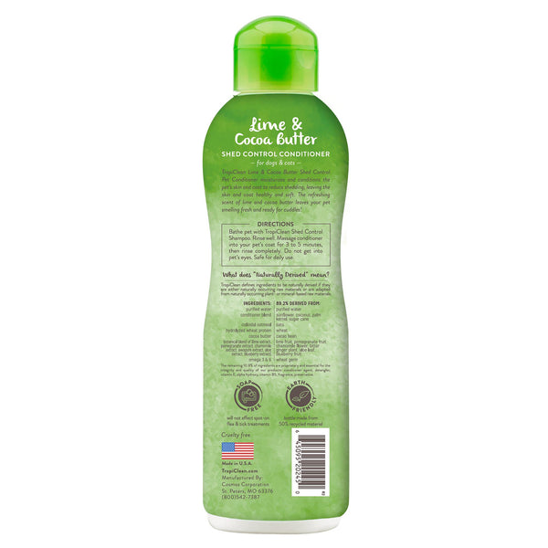 TropiClean Lime & Cocoa Butter Deshed Dog Conditioner, bouteille de 20 oz