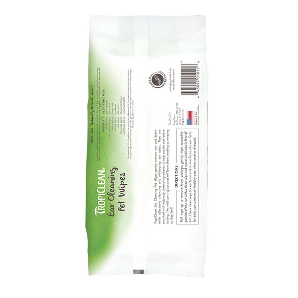 Tropiclean Ear Cleaning Wipes for Pets, 50-count