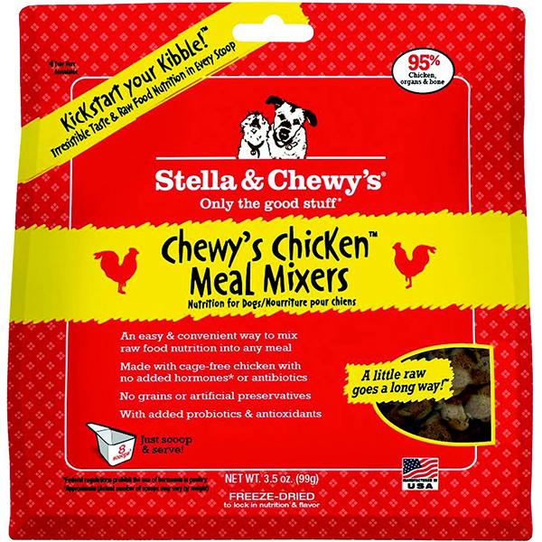 Stella & Chewy's Meal Mixers Chewy's Poulet Nourriture crue lyophilisée pour chien à mélanger